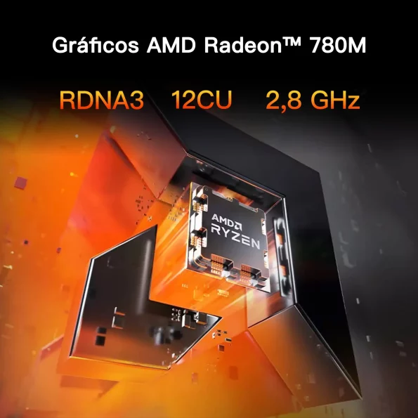 GEEKOM A7 Mini PC Graficos AMD Radeon™ 780M