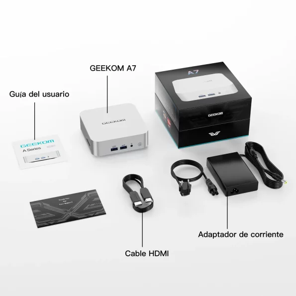 GEEKOM A7 Mini PC Que incluye