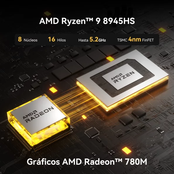 GEEKOM A8 Mini PC con AMD Ryzen™ 9 8945HS