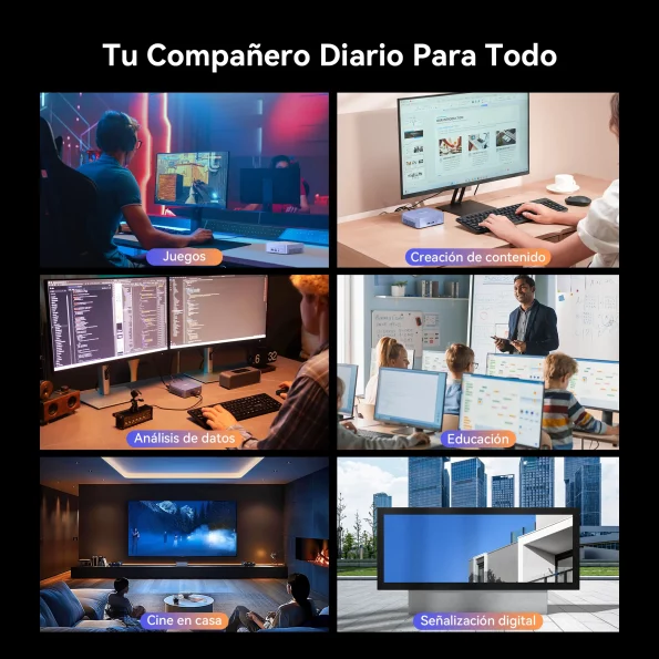 6 escenarios de uso GEEKOM AX8 Pro Mini PC